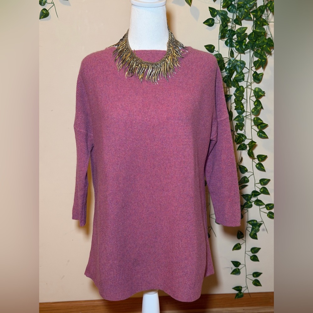 J. Crew Pink 100% Italian  Cashmere Sweater